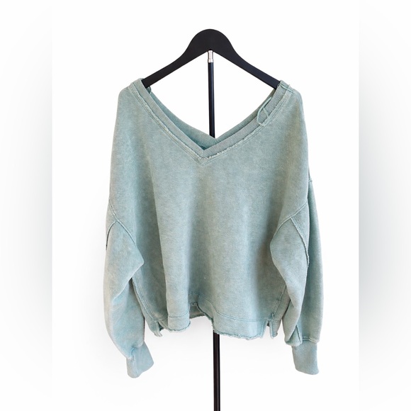 American Eagle Outfitters Sweaters - American Eagle Outfitters V-Neck Sweater - Soft Blue